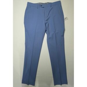 bar III Dress Pants Mens 34x34 Blue Slim Fit Wool Blend Business Casual Polished